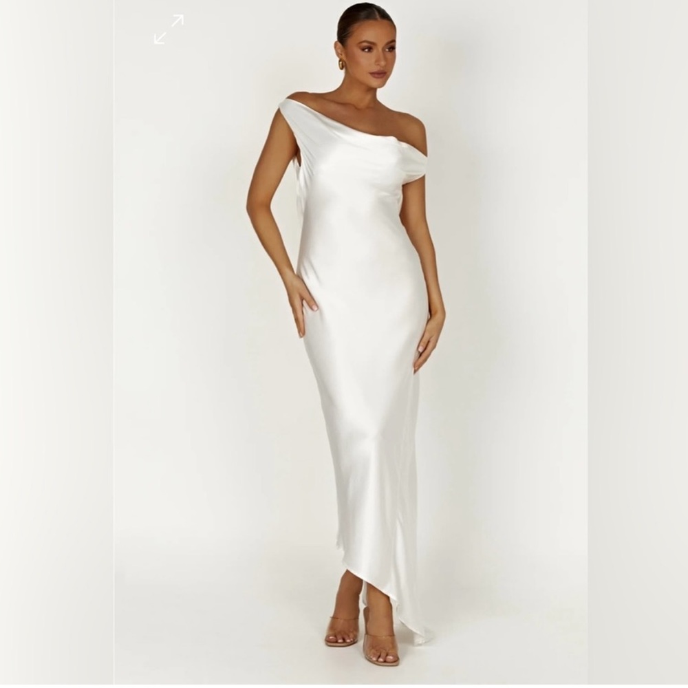 Meshki Satin Asymettrical Gown